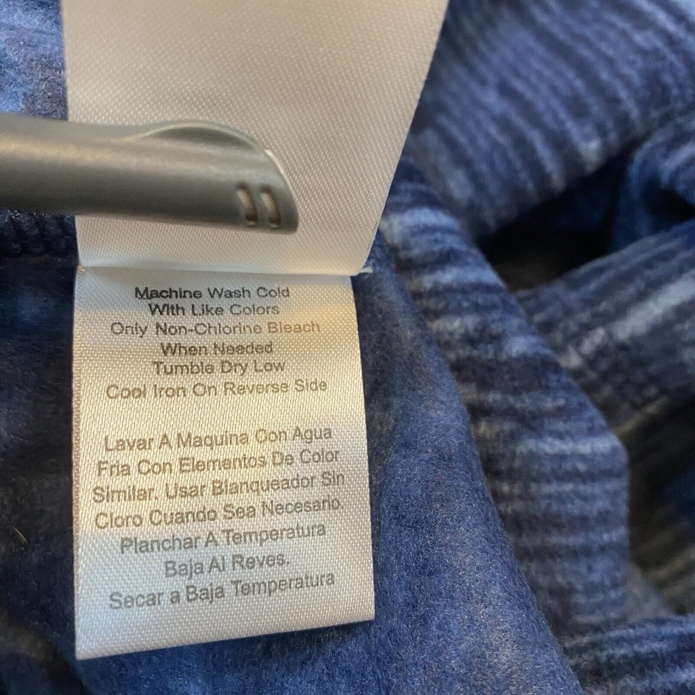 TALLWOODS Men 1/4 Zip Sweatshirt Size M Sherpa Fleece Collar Blue Active Hike - Picture 11 of 14